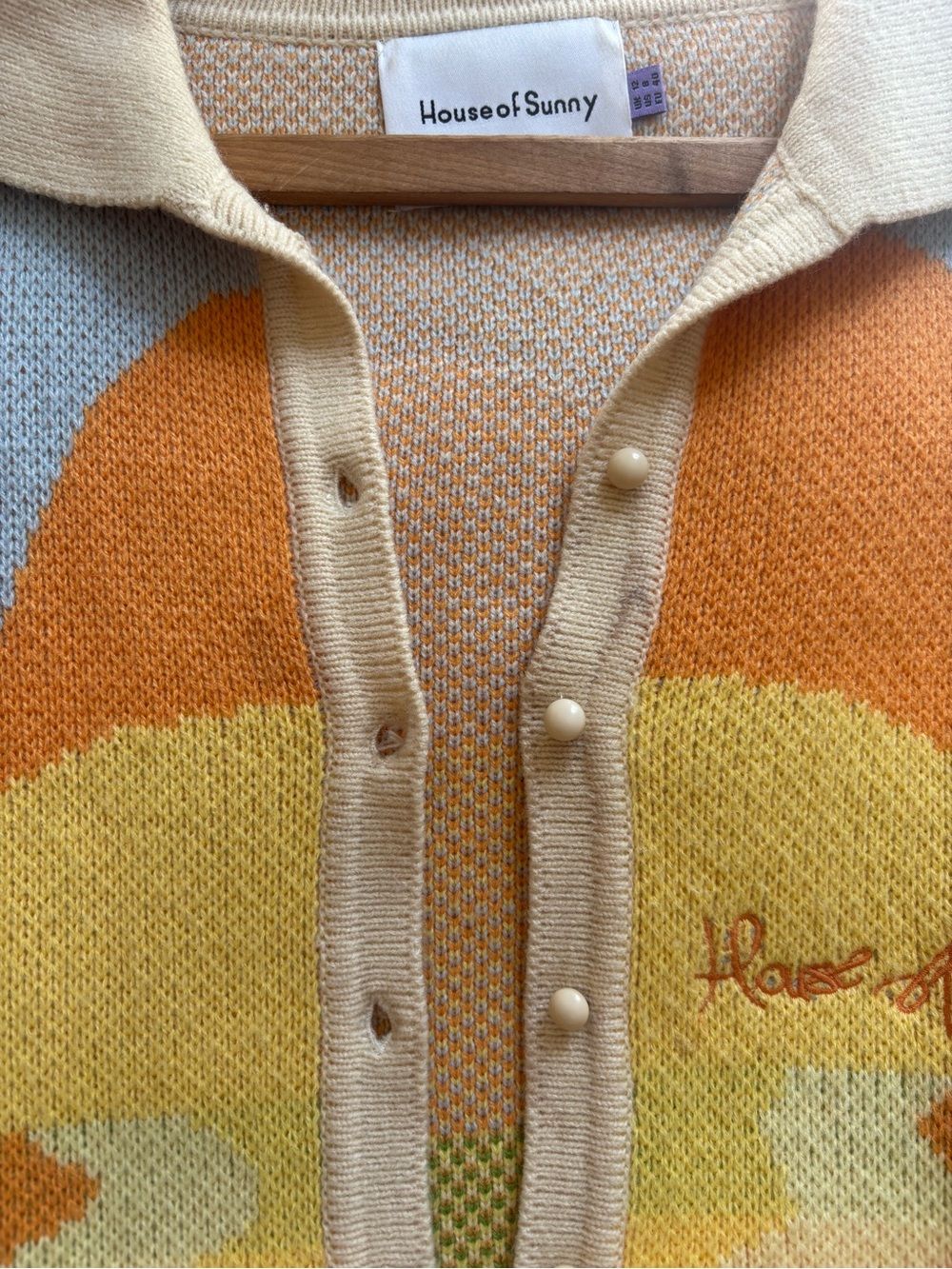 House of Sunny Day Tripper Cardigan Sweater Size 8 - Picture 2 of 3